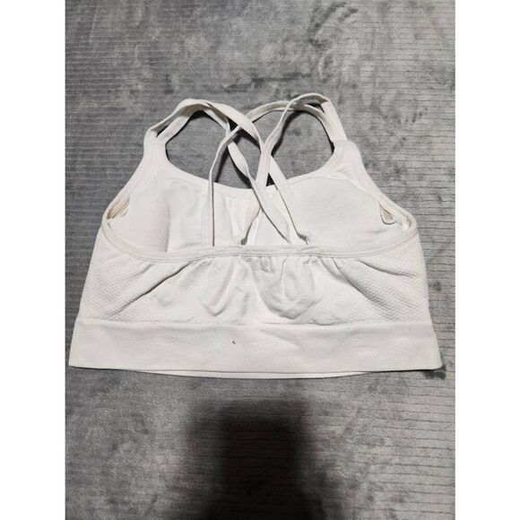 Champion Size M White Strappy Racerback Sports Bra - Picture 2 of 3
